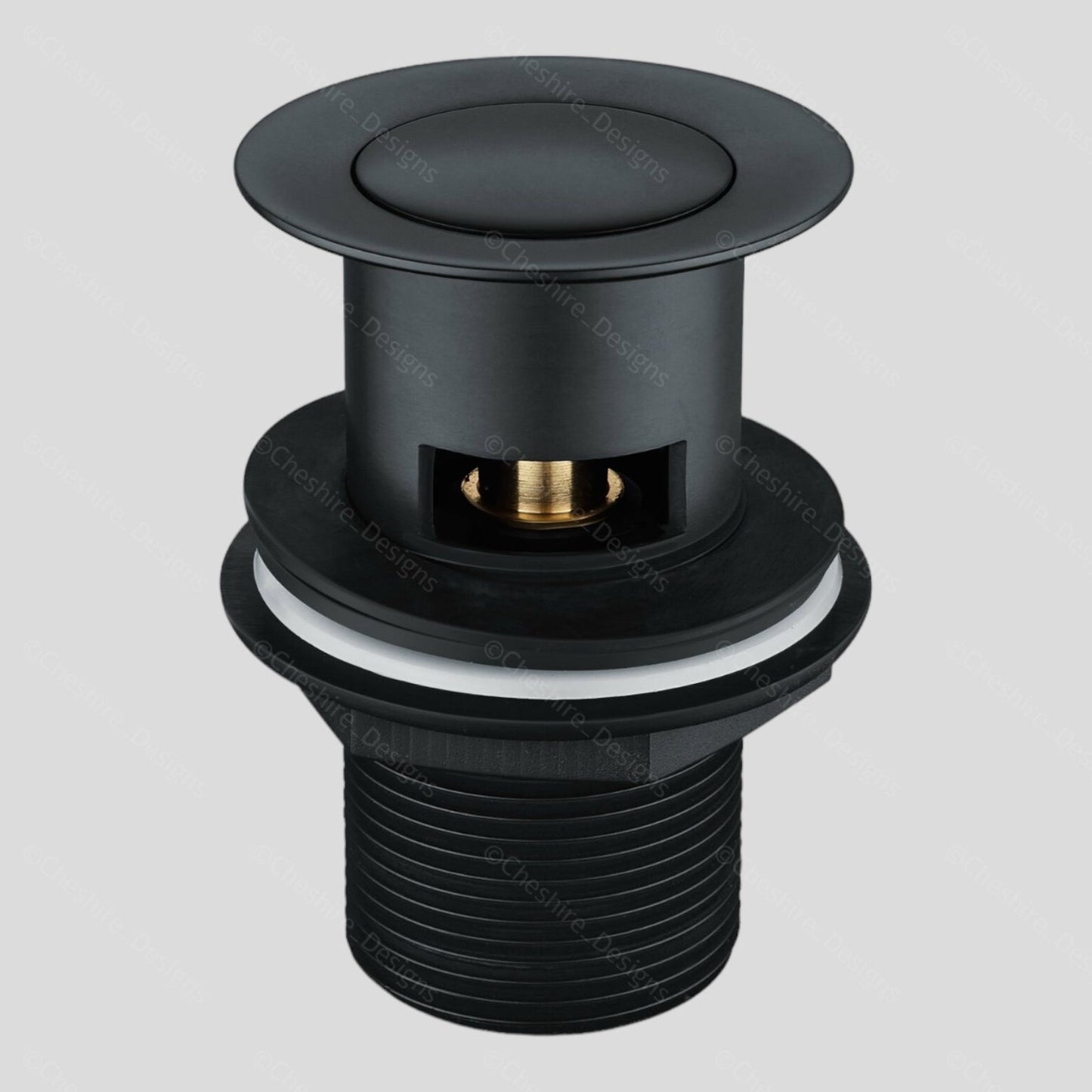 Bath Basin Black Tap Waterfall Mono Mixer Square Modern Faucet + Plug